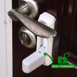 1 Piece Reusable Door Handle Lock with 3 Push Button System for Kids and Pets Child Safety for Front Doors Baby Door Handle Lock Door Handle Lock Door Handle Lock Door Handle Lock Door Handle Lock