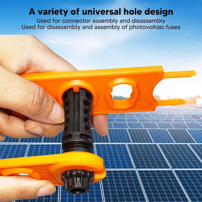 KooingTech Solar Tool, Solar Wrench, 1 Pair Orange PV Plug