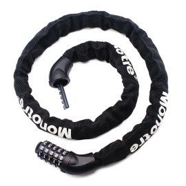 Monotre Bike Chain Lock 5-Digit Resettable Combination Heavy Duty Anti-Theft Bike Chain