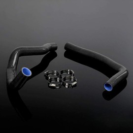 Silicone Radiator Hose Tube Clamps Kit Compatible with Toyota Supra JZA80 Turbo VVTI 2JZ-GE GET 97-02 Black