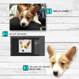 Upload Your Own Photo Custom Stickers - 15 Pieces Customized Stickers, Cat Stickers, Dog, Pet Sticker Decal for Laptop Tumbler Car Notebook Window Journal