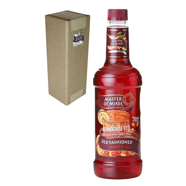 Master of Mixes Old Fashioned Drink Mix, Ready To Use, 1 Liter Bottle (33.8 Fl Oz), Individually Boxed