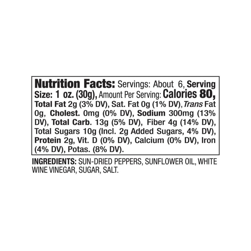 DeLallo Sun-Dried Sweet and Tangy Peppers, Marinated in Sweet Zesty