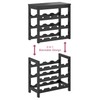 MOGELAFOO 6 Tier Bamboo Wine Rack Freestanding Floor, 24 Bottles