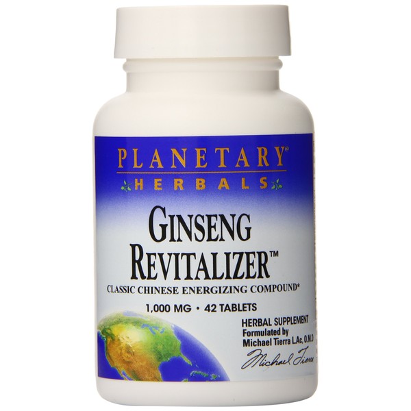 Planetary Herbals Ginseng Revitalizer Tablets, 42 Count