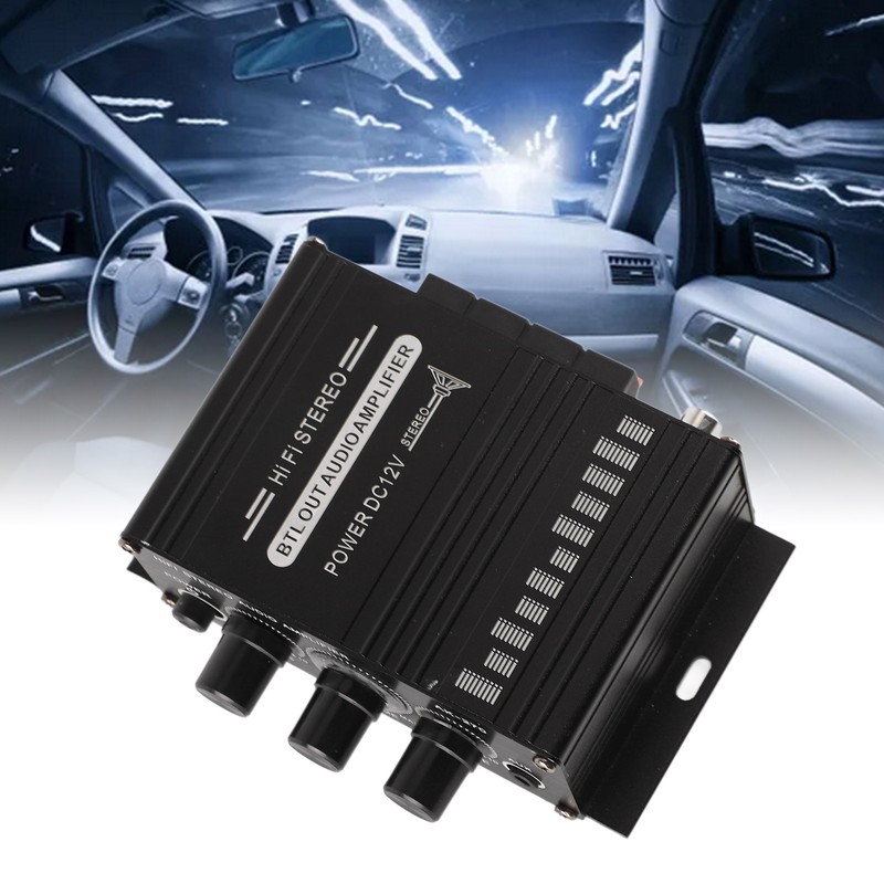 Stereo Amplifier 12V Portable Clear Sound Quality Mini Amplifier for
