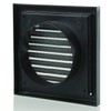 100mm (4 inch) Dia Black Plastic External Fixed Blade Vent