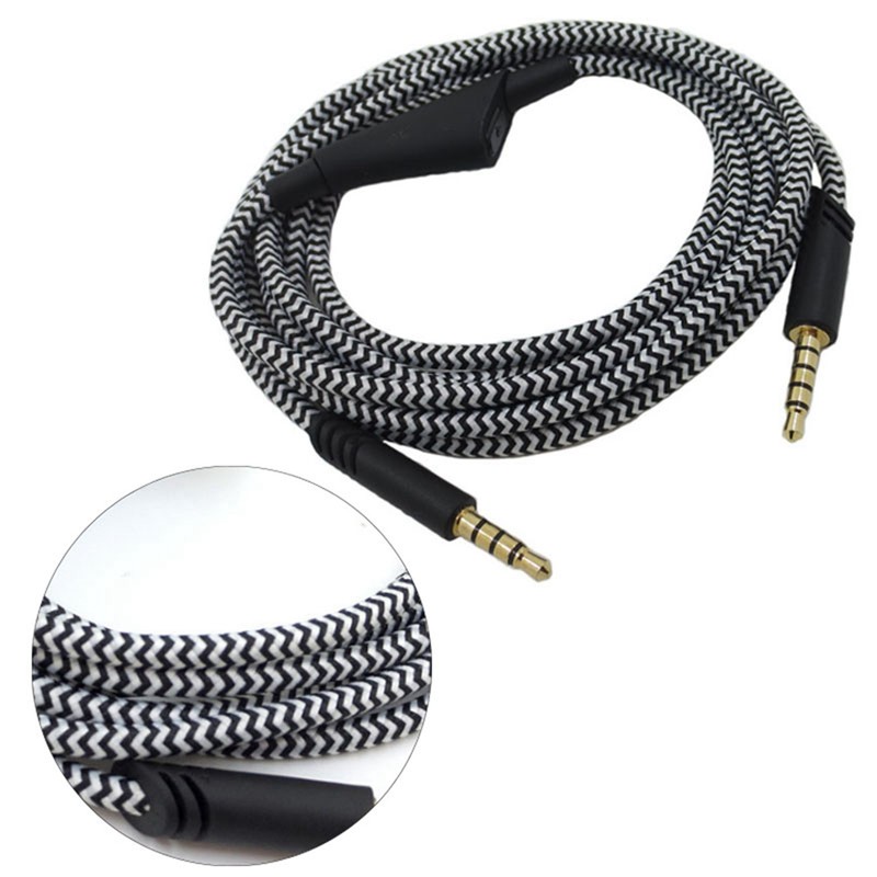 Headphone Cable with Volume Control Adjustable Gaming Headset Cable with