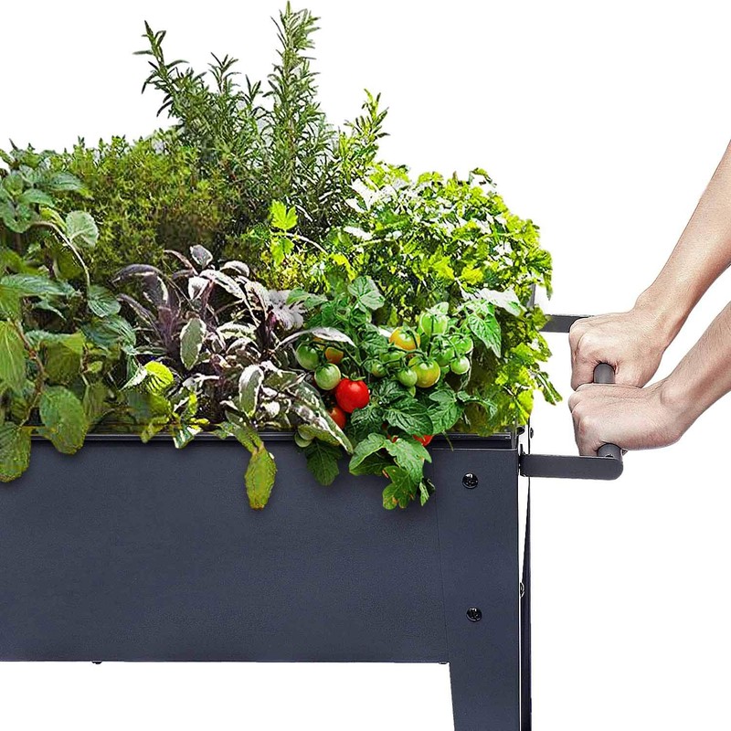 FOYUEE Raised Planter Box with Legs Outdoor Elevated Garden Bed