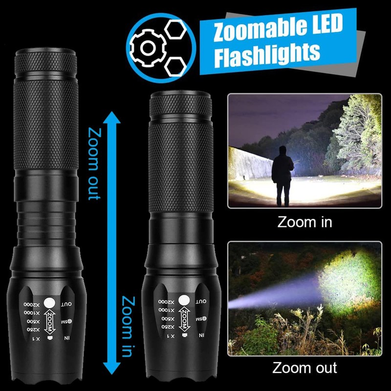 PUNLIM LED Torch Flashlight Super Bright 5 Modes Waterproof Tactical