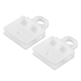 VekAuto 2 Pcs Window Door Glass Channel Retainer Clip, 2.09"x1.57"x0.47" Glass Regulator Holder Sash Clip Universal for Car Truck Van Durable Plastic White