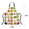 Xuwenz Fruits and Vegetables Bib Apron with Adjustable Neck for