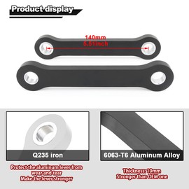 Xitomer 2'' Rear Lowering Links Kit Fit for 2023 2022 DRZ400 All years Links Lowering Links(2inch,Black)