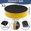 SFNSM 3PCS 6.6ft x 1.6in Black Polyurethane (PU) Universal Vented