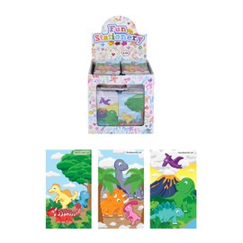 Henbrandt 6x Mini Dinosaur Notebooks Kids Children’s Stationery for Girls and Boys Home School Classroom Prize Loot Bag Filler Party Favour