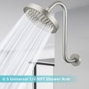 Nuodan Shower Head Extension Arm with Flange, S Shaped High