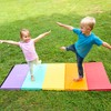 HearthSong 5-Panel Colorful Rainbow Folding Kids' Gymnastics Tumbling Mat for