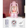 Musical Snow Globes,Lighted with 6H Timer Glitter Pink Valentine's Gifts