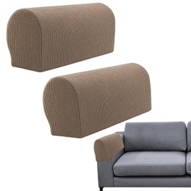 DXPETA Sofa Arm Covers, 2 Pcs Armchair Covers for Arms, Stretchable Furniture Protector Slipcovers for Sofas, Armchairs, and Recliners, Universal Fit for Home and Office Use (Sand)