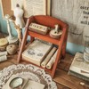 Desktop Organizer Retro Aesthetic Office Storage Rack Home Decor Wood