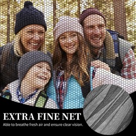 4PCS Mosquito Net Hat, Extra Fine Holes Protecting Face Mosquito Netting, Mosquito Head Net for Gardening, Hiking (Black)