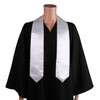 GradClassical Unisex Adult Plain Graduation Stole Sash 60" (White)