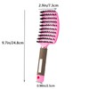 ZMD 2PC Curved Vented Detangling Hair Brushes,Boar Bristles Hair Brush,Vent