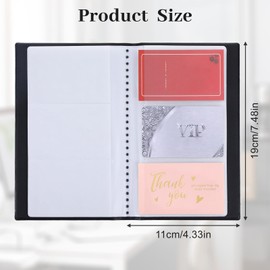 Business Card Holder, Business Card Holder, Business Card Holder, Business Card Case for 240 Cards, PU Leather, Black, Ideal for Office and Practice, Credit Cards, black, minimalism
