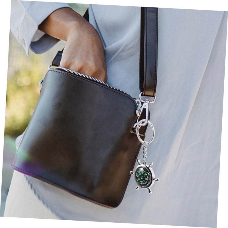 Gatuida Mini Compass Keyring Portable Hiking Navigation Tool Durable Design