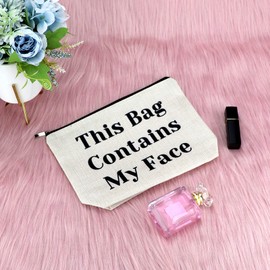 Funny Cosmetic Bag for Friend Women Birthday Gift for Friend Girls Sister Graduation Gift for Her Funny Gift for Female Makeup Pouch Friendship Birthday Gift Makeup Bag