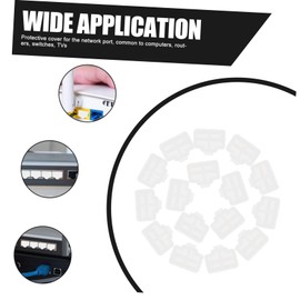 Gatuida 50pcs Ethernet Port Dust Replacement Caps Anti-dust Protector for Routers Computers Tvs Simple Installation Sleek Design Dirt Cover for LAN Network Interfaces