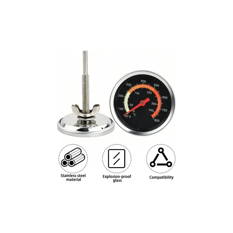 2 Piezas Termómetro Para Horno Asador Parrilla 10c A 400c