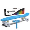 Skatro Mini Cruiser Skateboard. 22x6inch Retro Style Plastic Board Comes
