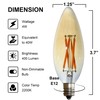 FANNIS 6 Pack C32 Candle Shape LED Bulb, 4W Equals