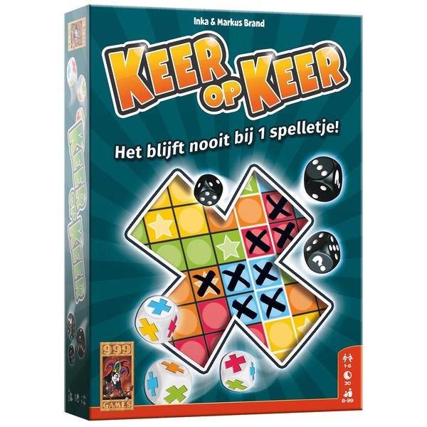 999 Games - Time and time again Dice Game - from 8 years - One of the best games of 2016 - Inka & Markus Brand - Roll and write - for 1 to 6 players - 999-KEE01, Multicolored