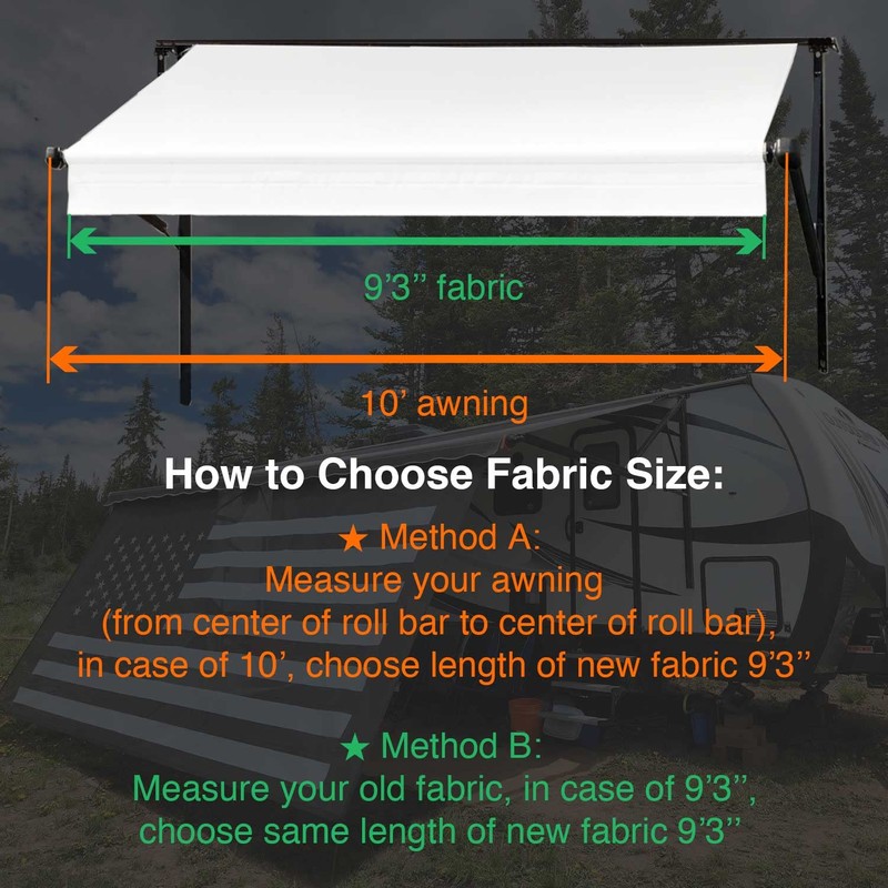 Leaveshade RV Awning Fabric Replacement Camper Trailer Awning Fabric Super