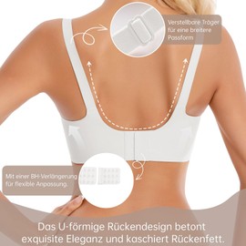 Women's Bra Without Underwire Relief Comfort Soft Cups Seamless Support Comfortable Non-Wired Daily Essential Cups Seamless Bra Large Sizes Women's Bra Padded, White, 3XL