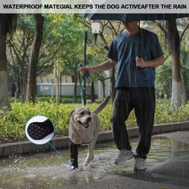 yrenoer Dog Recovery Socks - Waterproof Paw Protectors with Non-Slip Sole | Post-Surgery Boots for Wound Protection | Anti-Licking Sleeves for Dogs (Black, L_Right)