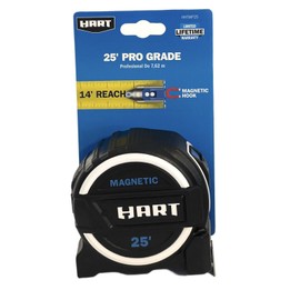 HART HHTMP HART, 25' Pro Grade Magnetic Tape Measure - HART Tools, 810022391488