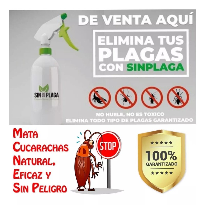 Sin plaga Líquido Sin Plaga Eficaz Caja C/12 Pzas Contra