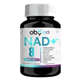 Nad+ Resveratrol Premium 8 Ingredientes | Nr Nicotinamida Ribosa, Resveratrol, Acido Alfa Lipoico, Betaina, Quercetina, Antioxidante | Vitaminas Mujer