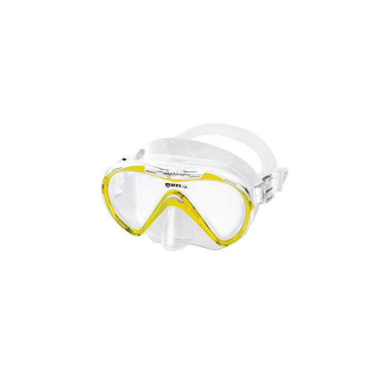 Mares Erwachsene Mask Seahorse Taucherbrille, Gelb Reflex/Transparent, BX
