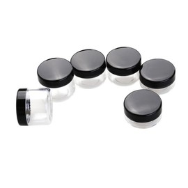 IWOWHERO Travel Cosmetic Containers Set 6pcs Mini Sample Jars Lids for Lotion Creams Makeup 10g 15g 20g Sizes