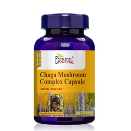 Esmond Natural: Chaga Mushroom Complex (Supports Immune System, Focus, Clarity, Memory. Great Source of antioxidants), GMP, Natural Product Assn Certified, Made in USA - 300mg, 60 Capsules