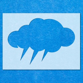 Cloud Lightning Sky Stencil: Mylar Airbrush Wall Art Painting Crafts | DIY-A3 Stencil - Design Size (260mm 370mm)