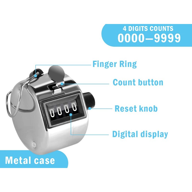 Hitopin 9 Pieces Mechanical Hand Counter, Hand Counter, Finger Counter,