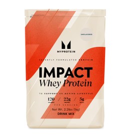 Myprotein Myprotein Impact Whey Protein Powder, 2.2 Lbs (33 Servings) Unflavored, 22g Protein & 5g BCAA Per Serving, Protein Shake for Superior Performance