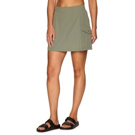 Avalanche Women's Cargo Hiking Skort, Quick Drying Crinkle Woven Tennis/Golf Skirt with Inner Liner Short Agave L