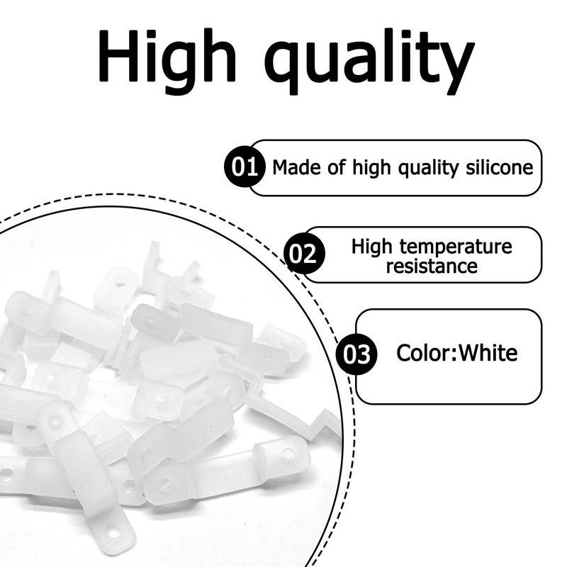 Generic 100 Set Led Strip Light Mounting Brackets, Led Waterproof