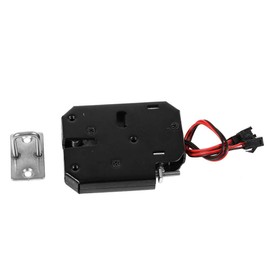 Electronic Cabinet Lock, DC12V 2A Electromagnetic Electric Cabinet Lock for Automatic Drawer Cabinet Sell-Machine Door, Intelligent Carbon Steel Black for Lock Security System